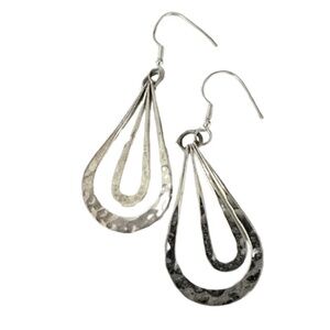 Silver Tear Drop Earrings